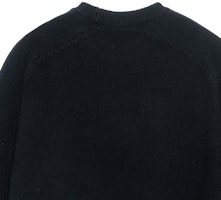 DIOR FW22 Sweater Rajut Wol Hitam Logo Bordir. 213M640AT298-C988 1