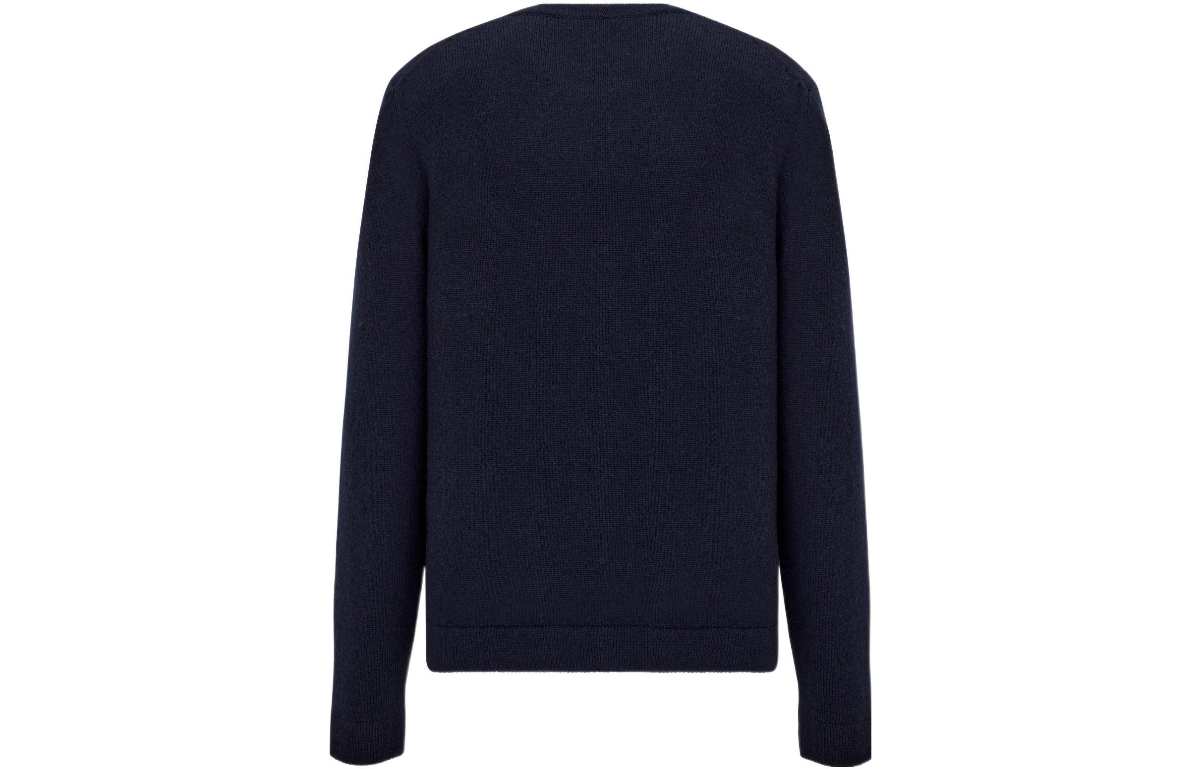 Lookbook DIOR FW22 藍色針織毛衣 刺繡標誌 243M645AT474-C588