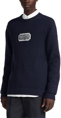 DIOR FW22 藍色針織毛衣 刺繡標誌 243M645AT474-C588 Shop DIOR FW22 藍色針織毛衣 刺繡標誌 243M645AT474-C588