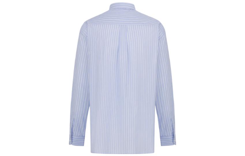 Lookbook ディオール FW22 ブルー 長袖 プリント ボタンアップ シャツ. 243C551A5654-C575