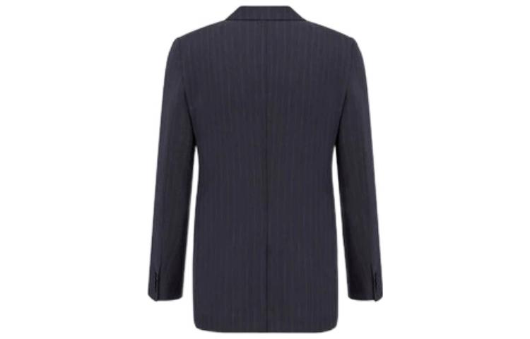 Lookbook DIOR FW22  Blue Pinstripe Double-Breasted Blazer with Logo. 113C282A5628-C589