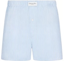 DIOR FW22 Blue Striped Pattern Button-Up Casual Shorts. 243C106A5656-C085 DIOR FW22 Blue Striped Pattern Button-Up Casual Shorts. 243C106A5656-C085