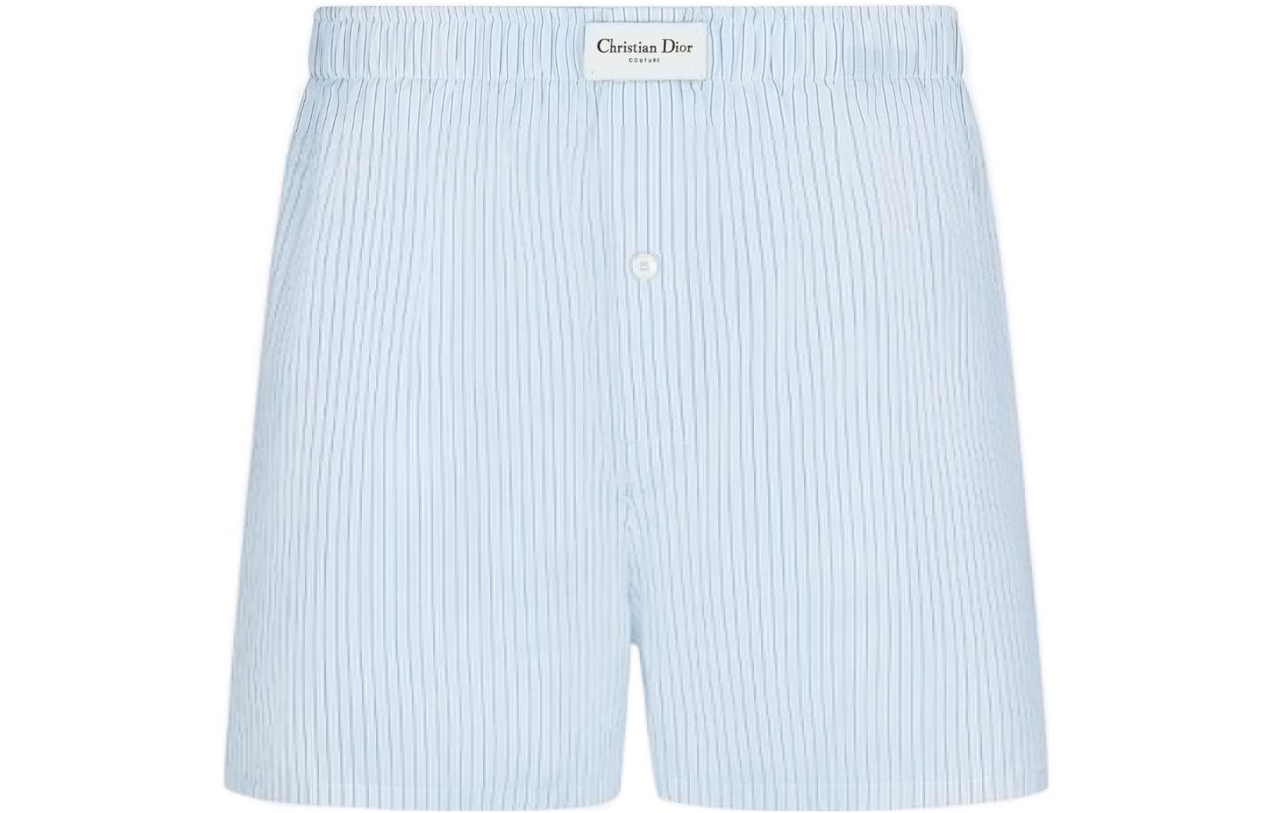 Order DIOR FW22 Celana Pendek Kasual Motif Garis Biru. 243C106A5656-C085