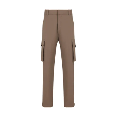 DIOR FW22 Brown Cargo Pants with Flap Pockets Casual Style. 013C101C4451-C730