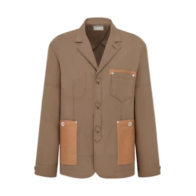 DIOR FW22 Brown Colorblock Utility Workwear Jacket. 293C287A4451-C787