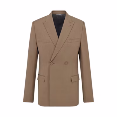 DIOR FW22 Brown Double-Breasted Long Sleeve Blazer Jacket 023C261C4739-C731