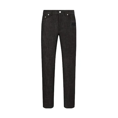 DIOR FW22 Charcoal Grey Slim-Fit Mid-Rise Jeans with Pockets. 313DS14B315X-C988