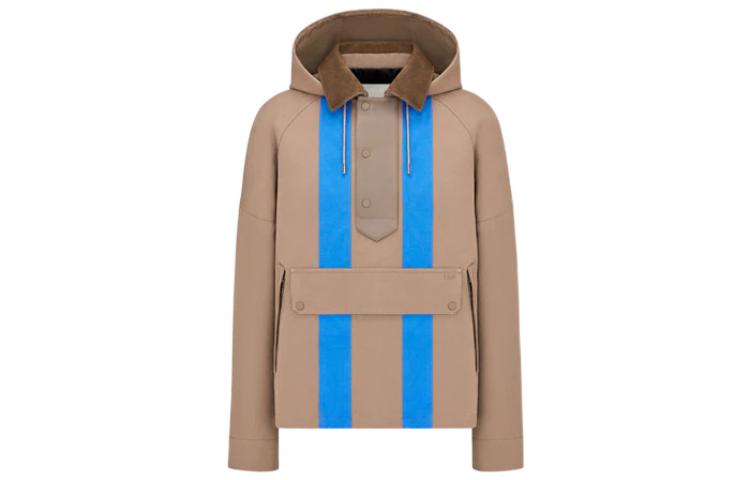 DIOR FW22  Contrast Striped Hooded Jacket Brown 293C405A5556-C785 圖 2