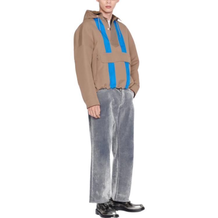 DIOR FW22  Contrast Striped Hooded Jacket Brown 293C405A5556-C785 圖 4