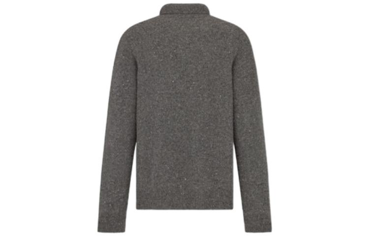 Lookbook DIOR FW22 Polo Gris Bordado de Manga Larga con Botones. 243M830AT449_C840