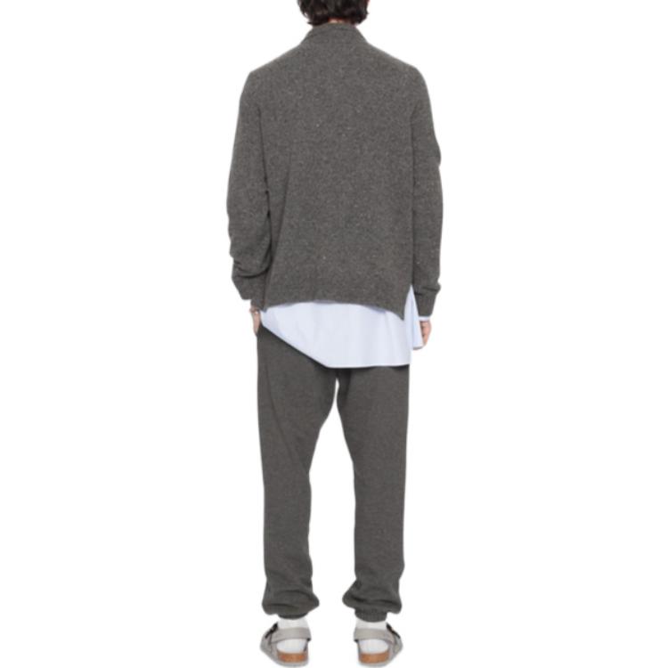 Purchase DIOR FW22 Polo Gris Bordado de Manga Larga con Botones. 243M830AT449_C840