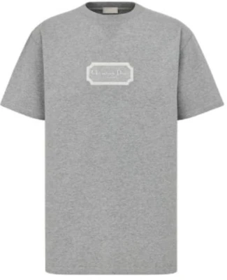 DIOR FW22 灰色標誌短袖圓領T恤。 243J685B0554-C880 Buy DIOR FW22 灰色標誌短袖圓領T恤。 243J685B0554-C880