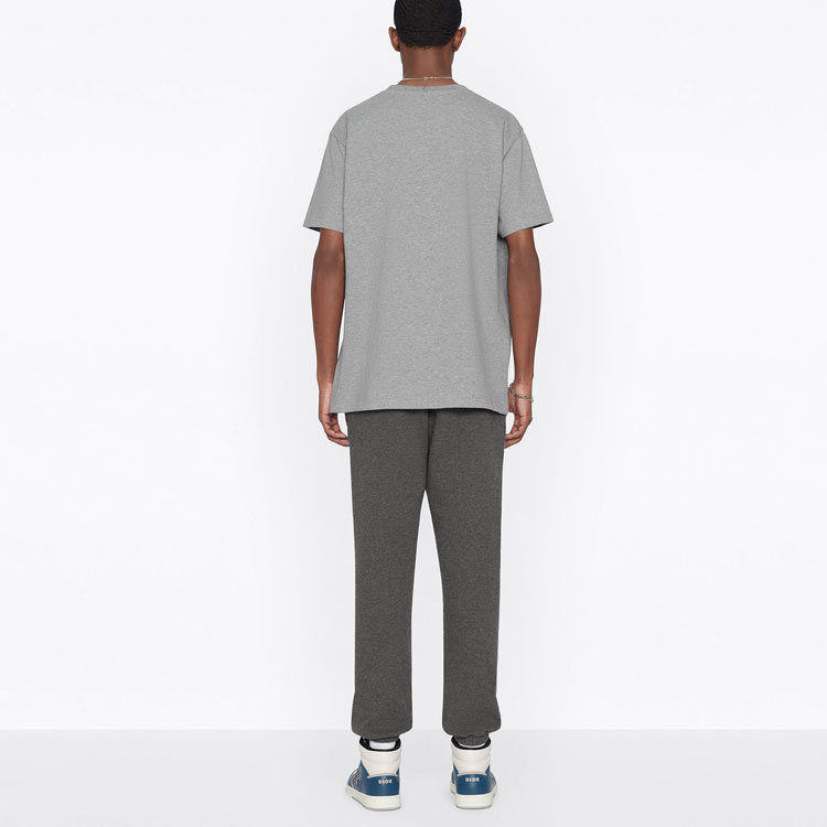 Purchase DIOR FW22 灰色標誌短袖圓領T恤。 243J685B0554-C880