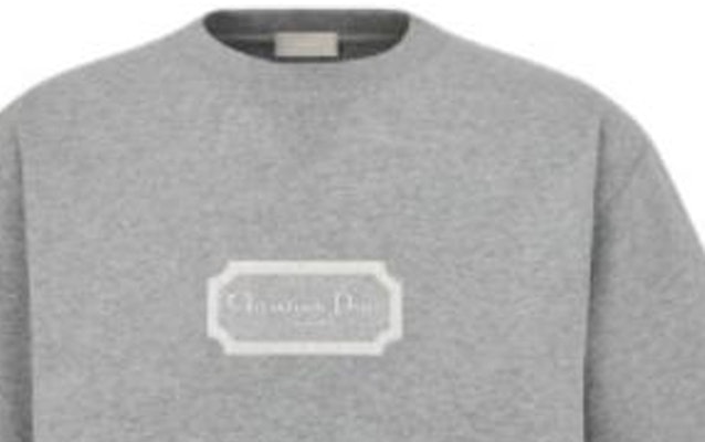 DIOR FW22 灰色標誌短袖圓領T恤。 243J685B0554-C880 Details for DIOR FW22 灰色標誌短袖圓領T恤。 243J685B0554-C880