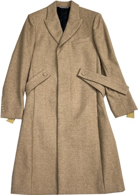 DIOR FW22 Khaki Mid-Length Solid Color Coat 143C361A5303-C181 Details for DIOR FW22 Khaki Mid-Length Solid Color Coat 143C361A5303-C181