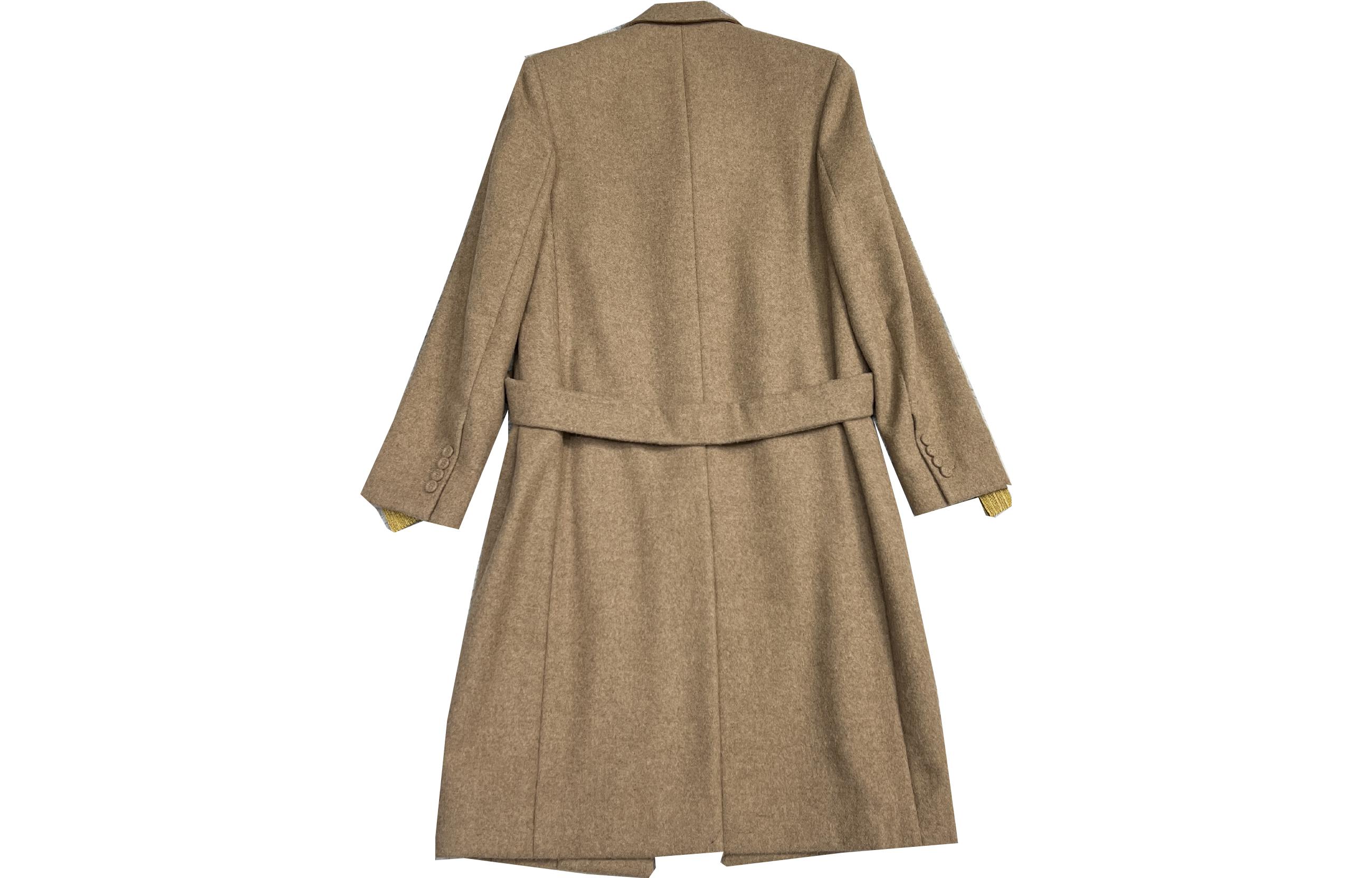 Sizing DIOR FW22  Khaki Mid-Length Solid Color Coat 143C361A5303-C181