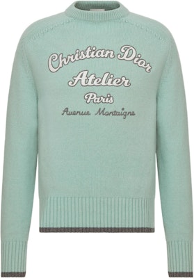 DIOR FW22 Sweater Crewneck Hijau Muda dengan Bordir Logo. 213M640AT298-C688 Buy DIOR FW22 Sweater Crewneck Hijau Muda dengan Bordir Logo. 213M640AT298-C688