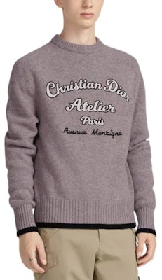 DIOR 秋冬22 淡紫色針織字母刺繡毛衣 213M640AT298-C889 Shop DIOR 秋冬22 淡紫色針織字母刺繡毛衣 213M640AT298-C889