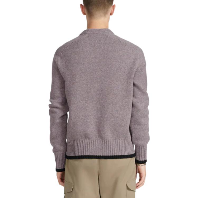 Purchase DIOR FW22 Baju Sejuk Rajut Ungu Muda dengan Sulaman Huruf. 213M640AT298-C889