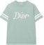 Buy DIOR FW22 條紋短袖印花T恤 淺綠色 293J659A0554-C680