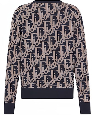 DIOR FW22 徽標V領針織開襟毛衣 海軍藍 213M233AT393-C581 Lookbook DIOR FW22 徽標V領針織開襟毛衣 海軍藍 213M233AT393-C581