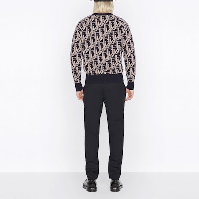 DIOR FW22 徽標V領針織開襟毛衣 海軍藍 213M233AT393-C581 Purchase DIOR FW22 徽標V領針織開襟毛衣 海軍藍 213M233AT393-C581