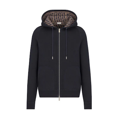 DIOR FW22 Navy Blue Monogram Print Sweatshirt. 113M221AT225-C581