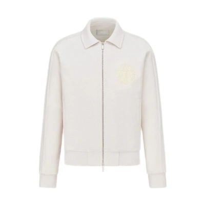 DIOR FW22 Off-White Jacket with Embroidered Star Pattern. 243J432A0802-C080