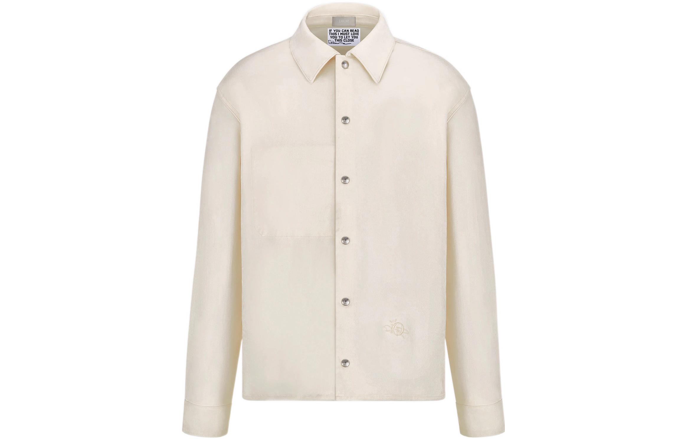 DIOR FW22  Off-White Logo Long Sleeve Shirt. 283D493BY512-C110 圖 2