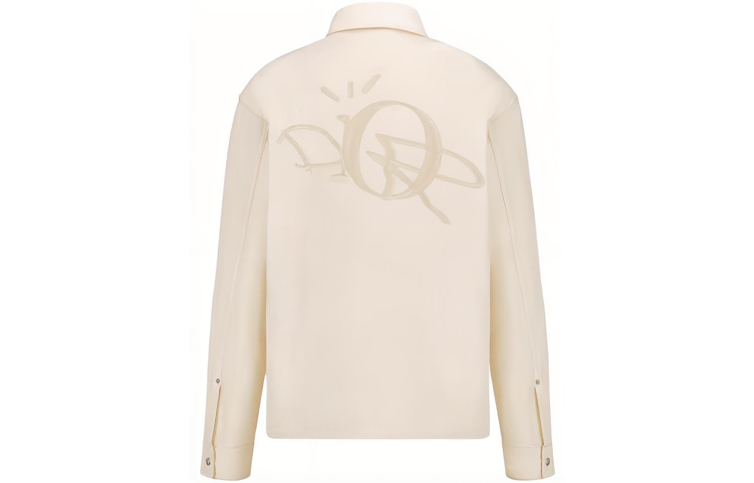 DIOR FW22  Off-White Logo Long Sleeve Shirt. 283D493BY512-C110 圖 3