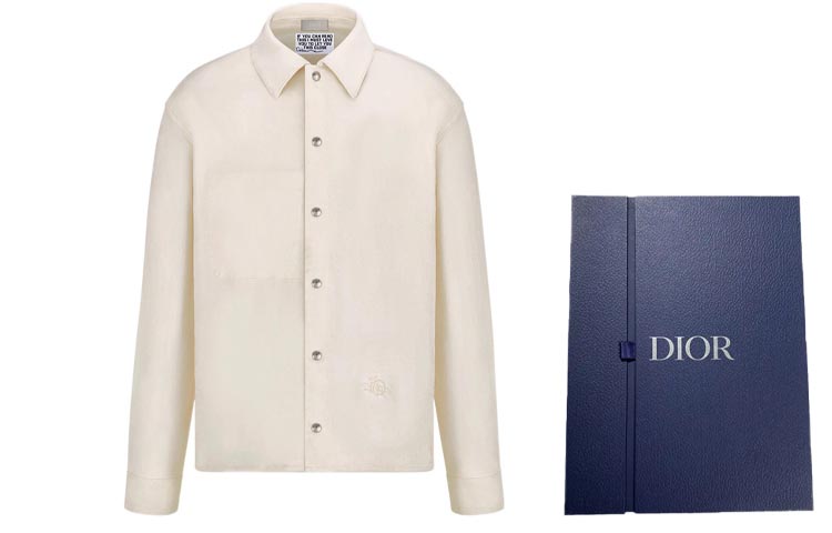 DIOR FW22  Off-White Logo Long Sleeve Shirt. 283D493BY512-C110 圖 5