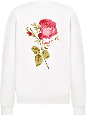 DIOR FW22 オーバーサイズ プルオーバー スウェットシャツ ホワイト 花柄ロゴ 293J674H0531-C084 Order DIOR FW22 オーバーサイズ プルオーバー スウェットシャツ ホワイト 花柄ロゴ 293J674H0531-C084