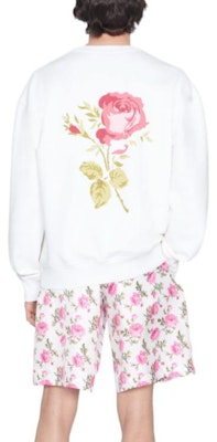 DIOR FW22 オーバーサイズ プルオーバー スウェットシャツ ホワイト 花柄ロゴ 293J674H0531-C084 Purchase DIOR FW22 オーバーサイズ プルオーバー スウェットシャツ ホワイト 花柄ロゴ 293J674H0531-C084