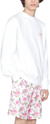 DIOR FW22 オーバーサイズ プルオーバー スウェットシャツ ホワイト 花柄ロゴ 293J674H0531-C084 Details for DIOR FW22 オーバーサイズ プルオーバー スウェットシャツ ホワイト 花柄ロゴ 293J674H0531-C084