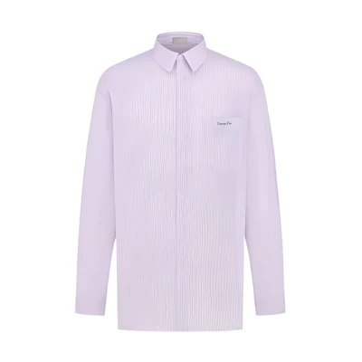 DIOR FW22 Pink Pinstripe Print Single-Breasted Shirt. 243C551A5658-C065