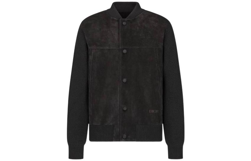 Order DIOR FW22 Jaket Kasual Hitam Single-Breasted Solid. 293M430AT395-C900