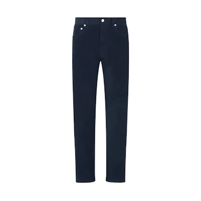 DIOR FW22 Solid Straight-Leg Casual Pants Navy Blue 313D014B5707-C540