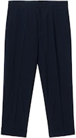 DIOR FW22 Solid Stripe Straight-Leg Cuffed Casual Pants Blue 113C127A5628-C589 DIOR FW22 Solid Stripe Straight-Leg Cuffed Casual Pants Blue 113C127A5628-C589