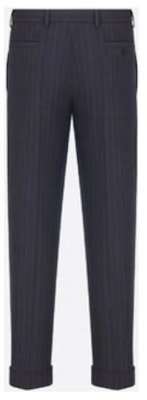 DIOR FW22 Celana Kasual Garis Lurus Lipat Warna Biru. 113C127A5628-C589 Lookbook DIOR FW22 Celana Kasual Garis Lurus Lipat Warna Biru. 113C127A5628-C589