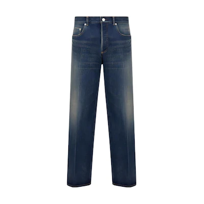 DIOR FW22 Straight-Leg Zipper Pocket Denim Jeans Blue 293D009AY513-C520