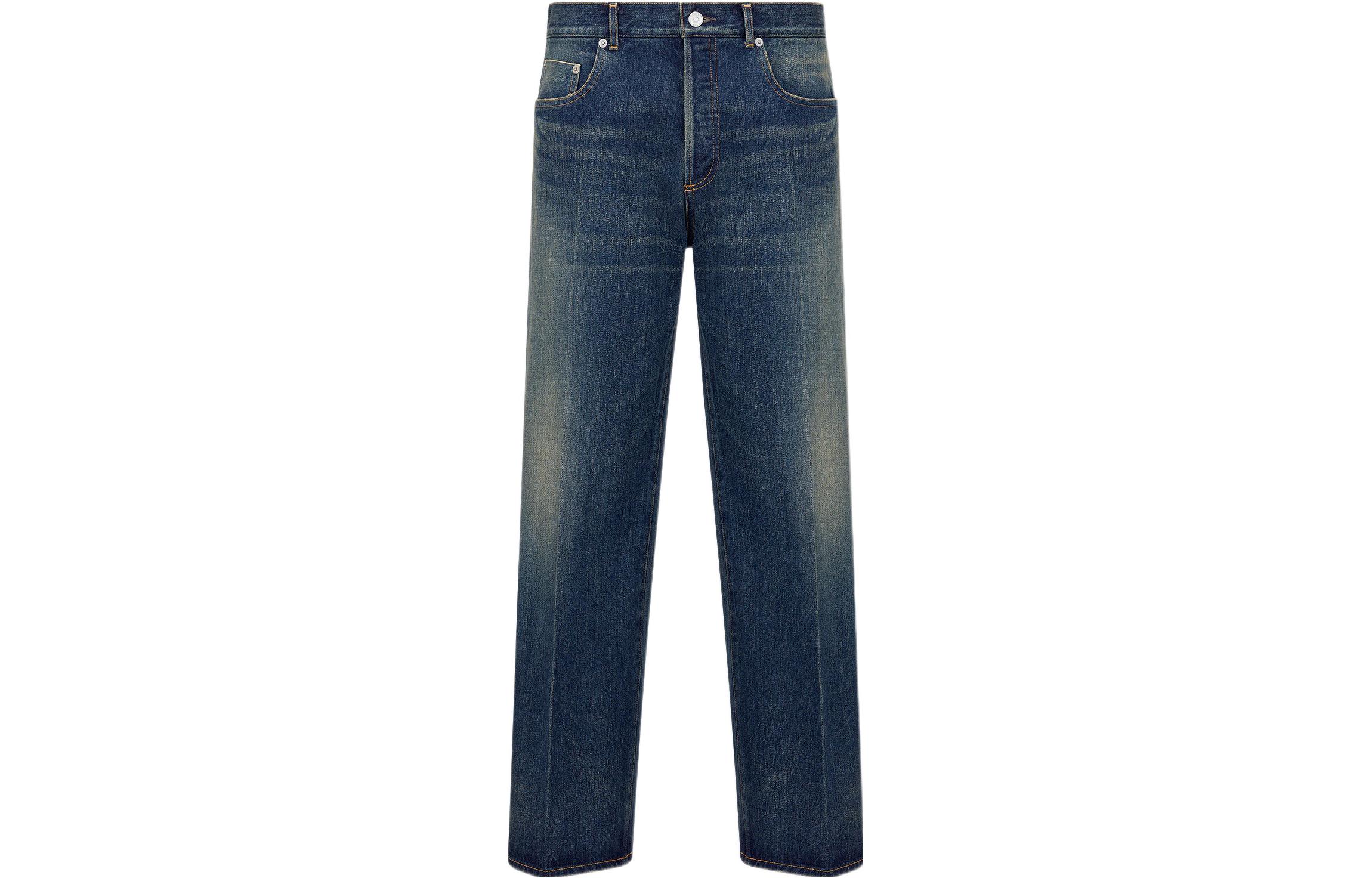 Order DIOR FW22 Jeans Rectos Bolsillo con Cremallera Denim Azul 293D009AY513-C520