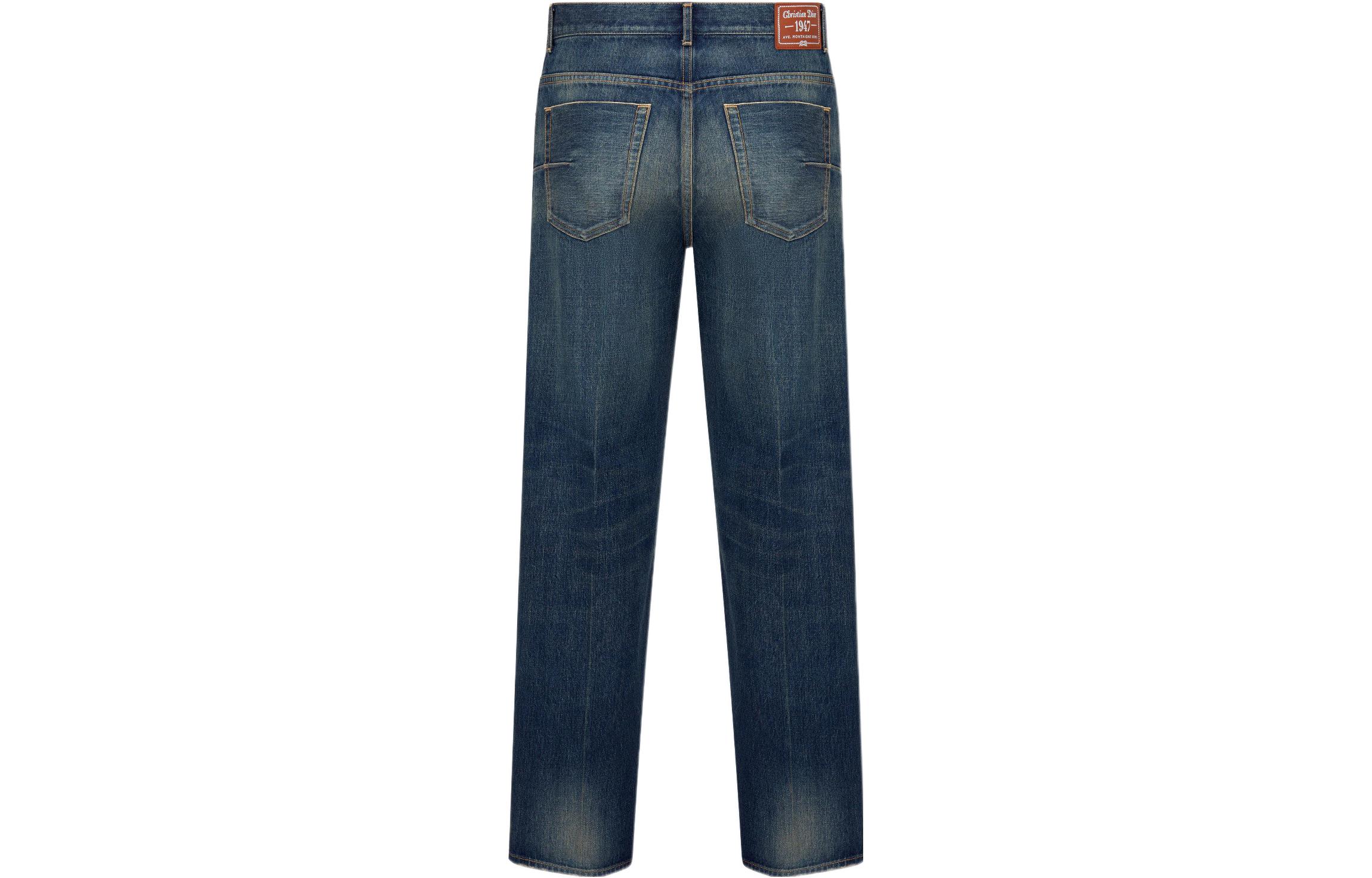 Lookbook DIOR FW22 Jeans Rectos Bolsillo con Cremallera Denim Azul 293D009AY513-C520