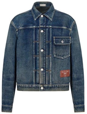 DIOR FW22 洗水棉布拼貼單排扣藍色牛仔外套 293D489AY513-C520 Order DIOR FW22 洗水棉布拼貼單排扣藍色牛仔外套 293D489AY513-C520