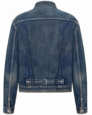 DIOR FW22 洗水棉布拼貼單排扣藍色牛仔外套 293D489AY513-C520 Lookbook DIOR FW22 洗水棉布拼貼單排扣藍色牛仔外套 293D489AY513-C520