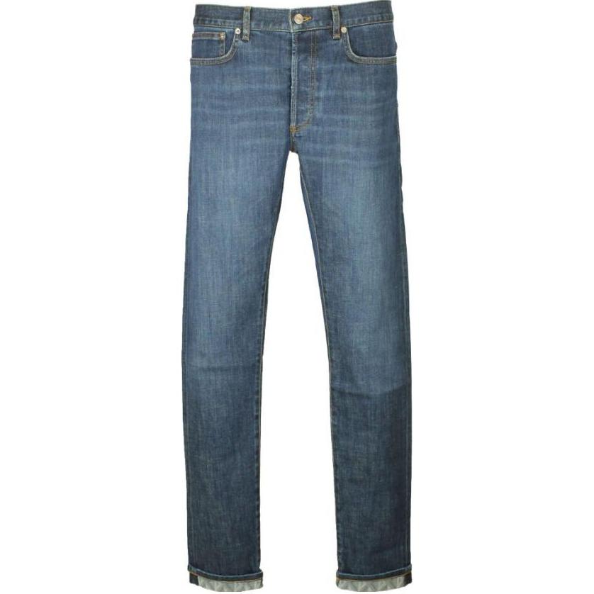 DIOR FW22  Washed Straight-Fit Cuffed Jeans Blue 193DS00C302X-588