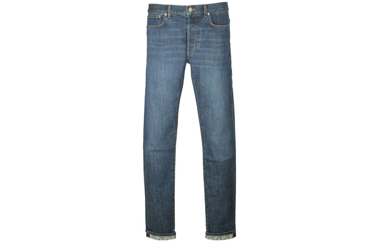 Order DIOR FW22 Jeans Biru Washed Straight-Fit Cuffed 193DS00C302X-588