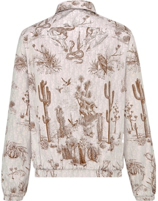 DIOR FW22 Jaket Zip Putih Cactus Print 213C522C5531-C181 Lookbook DIOR FW22 Jaket Zip Putih Cactus Print 213C522C5531-C181