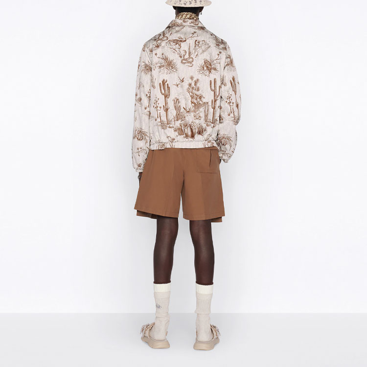 Purchase DIOR FW22 Jaket Zip Putih Cactus Print 213C522C5531-C181