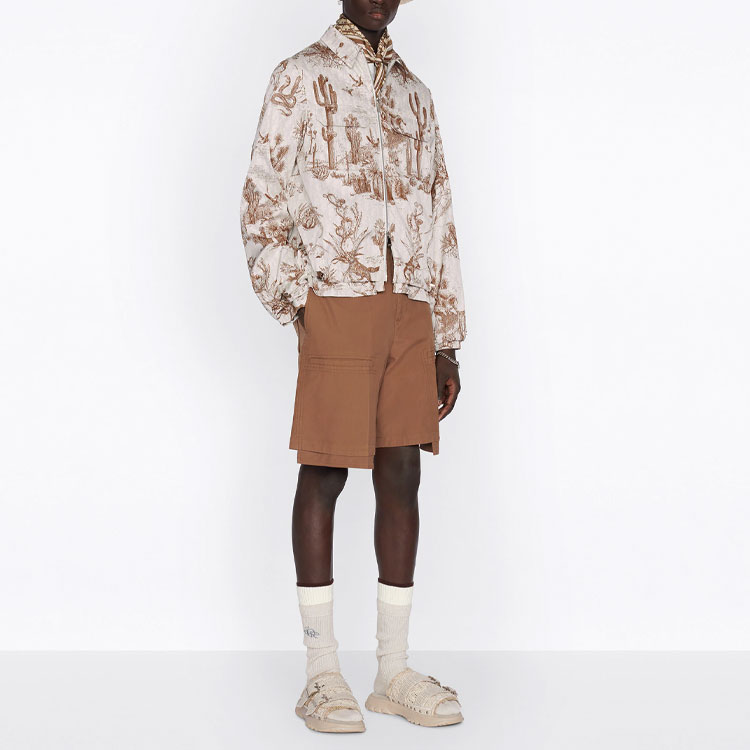 Details for DIOR FW22 Jaket Zip Putih Cactus Print 213C522C5531-C181