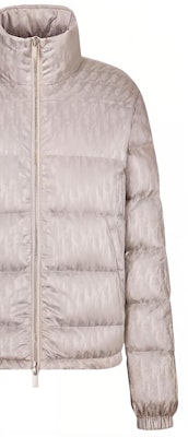 DIOR FW22 White Logo Jacquard Zip-Up Down Jacket 943C449A4462-C489 1